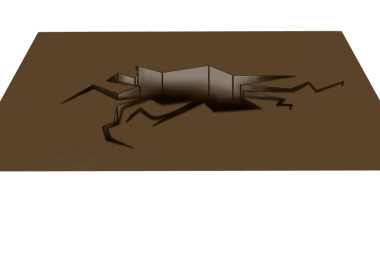 Kahverengi arka planda kahverengi hamamböceğinin dijital png çizimi. İzole görüntü, böcek, böcek ve renk..