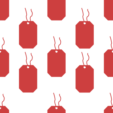 Şeffaf arkaplanda kırmızı etiketlerin dijital png çizimi. İzole vektör, yaşam tarzı ve alışveriş konsepti.