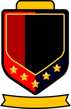 Şeffaf arkaplanda yıldızlı amblemin dijital png çizimi. İzole görüntü, sembol ve şekil kavramı.