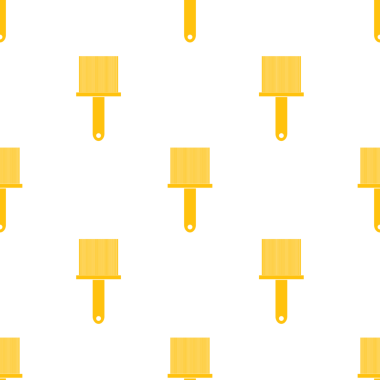 Saydam arkaplanda tekrarlanan sarı dekorasyon fırçalarının dijital png çizimi. İzole vektör, ev geliştirme, dekorasyon ve diy.