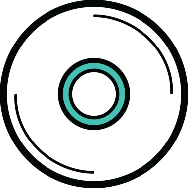 Şeffaf arkaplanda beyaz dairenin dijital png çizimi. İzole vektör, şekiller ve şablon kavramı.