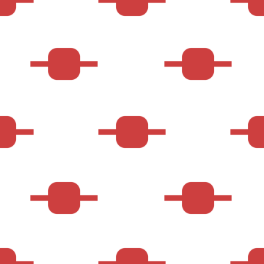 Şeffaf arkaplanda tekrarlanan kırmızı soyut şeklin dijital png çizimi. İzole görüntü, arkaplan tasarımı ve desen.