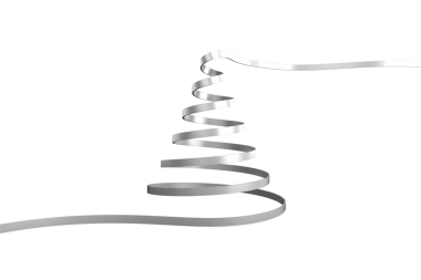 Şeffaf arkaplanda noel ağacının dijital png çizimi. İzole imaj, Noel, gelenek ve kutlama.