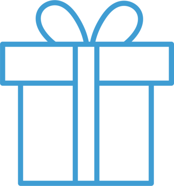 Şeffaf arkaplanda mavi mevcut sembolün dijital png çizimi. İzole vektör, kutlama ve gelenek kavramı.