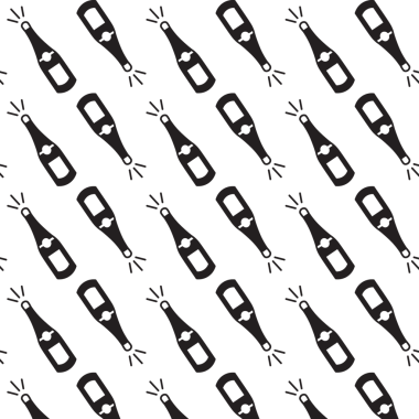 Şeffaf arkaplanda siyah desenlerin dijital png çizimi. İzole görüntü, kalıp ve şekil kavramı.