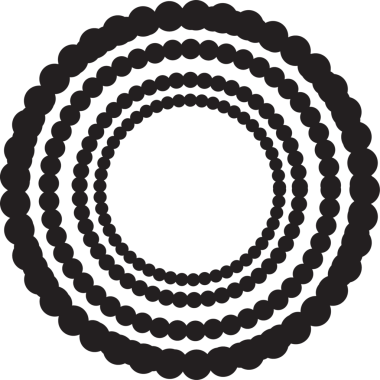 Şeffaf arkaplanda siyah dairelerin dijital png çizimi. İzole vektör, soyut, şekiller ve desenler.