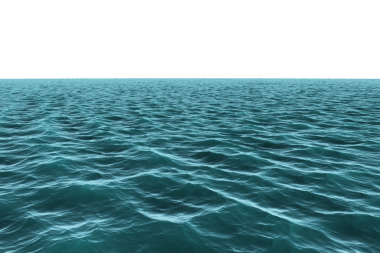 Şeffaf arkaplanda mavi denizin dijital png fotoğrafı. İzole vektör, doğa ve tatil kavramı.