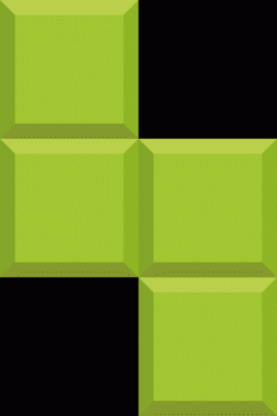 Şeffaf arkaplanda yeşil blokların dijital png çizimi. İzole görüntü, şekiller ve kalıp kavramı.