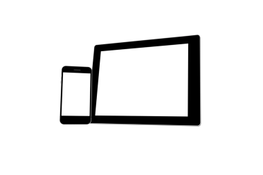 Saydam arkaplanda kopya alanı olan akıllı telefon ve tabletin dijital png çizimi. İzole görüntü, teknoloji ve iletişim.