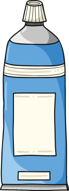 Şeffaf arkaplanda mavi diş macununun dijital png çizimi. İzole imaj, hijyen ve kişisel bakım..