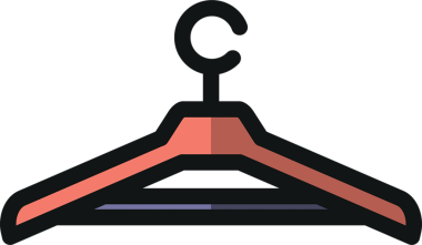 Şeffaf arkaplanda mavi ve kırmızı rafların dijital png çizimi. İzole vektör, giysi ve ekipman.