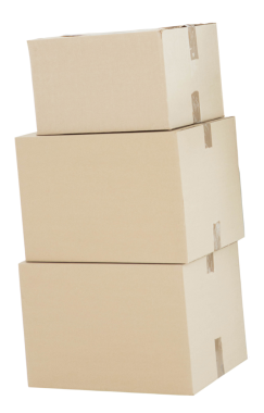 Saydam arkaplandaki kutuların dijital png çizimi. İzole görüntü, hareket ve iletişim konsepti.