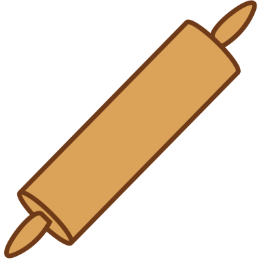 Şeffaf arkaplanda merdanenin dijital png çizimi. İzole edilmiş, pişirme ve mutfak ekipmanları..