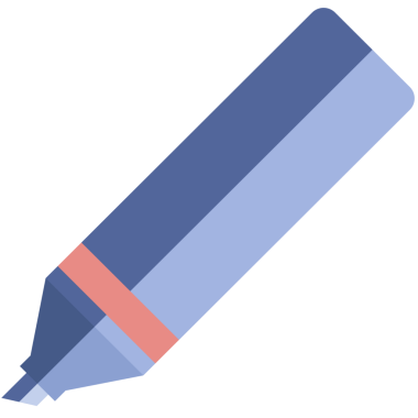 Şeffaf arkaplandaki büyük mavi işaretin dijital png çizimi. İzole edilmiş, işaretlenmiş, kırtasiye, öğrenim ve okul.