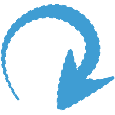 Şeffaf arkaplanda mavi okun dijital png çizimi. İzole görüntü, şekil ve sembol kavramı.