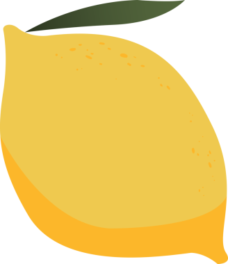 Şeffaf arkaplanda sarı limonun dijital png çizimi. İzole görüntü, yiyecek ve doğa konsepti.