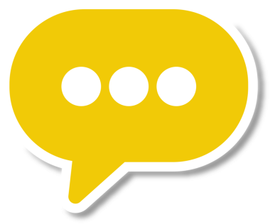 Şeffaf arkaplanda sarı konuşma baloncuğunun dijital png çizimi. İzole görüntü, şekiller ve sosyal medya kavramı.