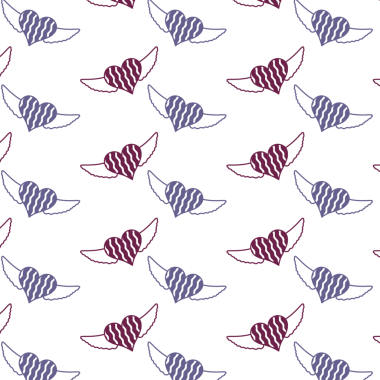 Şeffaf arka planda kalbin ve kanatların dijital png çizimi. İzole görüntü, sevgililer günü, aşk, romantizm ve kutlama..