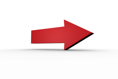 Şeffaf arkaplanda kırmızı okun dijital png çizimi. İzole edilmiş görüntü, soyut, şekiller ve yönler.