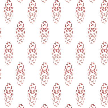 Şeffaf arkaplanda kırmızı kamp ateşlerinin dijital png çizimi. İzole görüntü, model ve kamp konsepti.