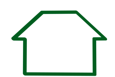 Şeffaf arkaplanda ev sembolünün dijital png çizimi. İzole edilmiş, mülkiyet ve sembol kavramı.