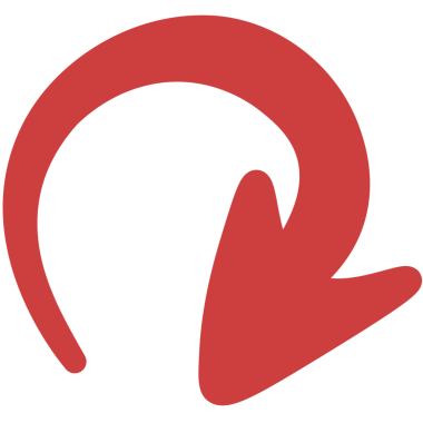 Şeffaf arkaplanda kırmızı eğri okun dijital png çizimi. İzole edilmiş, şekil ve sembol kavramı.