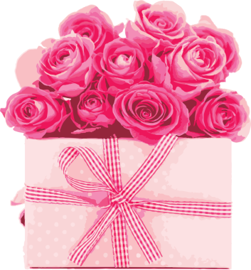 Güllerin dijital png çizimi ve şeffaf arkaplanda mevcut. İzole edilmiş, hediyeler ve kutlamalar.