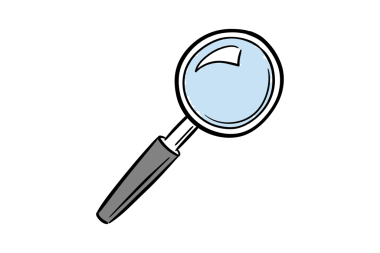 Şeffaf arkaplanda büyüteçin dijital png çizimi. İzole vektör, bilim ve sembol kavramı.