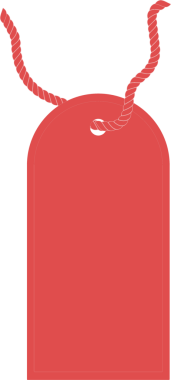 Kırmızının dijital png illüstrasyonundan şeffaf arkaplanda hediye kartı etiketine kadar. İzole edilmiş görüntü, bağışlamak, eğlenmek..