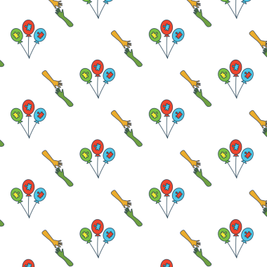 Şeffaf arkaplanda renkli desenlerin dijital png çizimi. İzole görüntü, desen, şekil ve sembol kavramı.