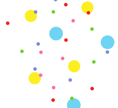 Şeffaf arkaplanda renkli noktaların dijital png çizimi. İzole görüntü, şekiller ve kalıp kavramı.