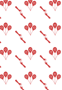 Şeffaf arkaplanda kırmızı tekrarlanan desenin dijital png çizimi. Ayrı görüntü, tasarım arkaplan, yineleme.