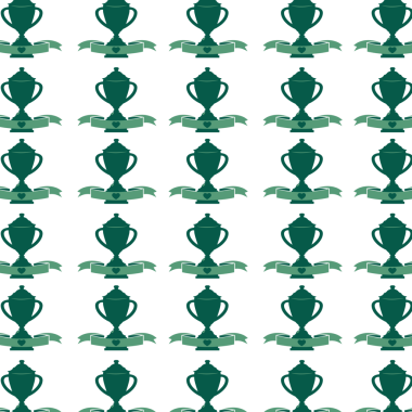 Şeffaf arkaplan üzerinde kalpler olan yeşil fincanların dijital png çizimi. İzole görüntü, başarı ve şablon kavramı.