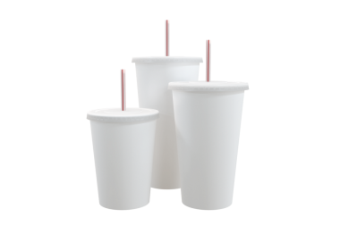 Şeffaf arkaplanda limonata olan fincanların dijital png çizimi. İzole vektör, yaşam tarzı ve boş zaman kavramı.