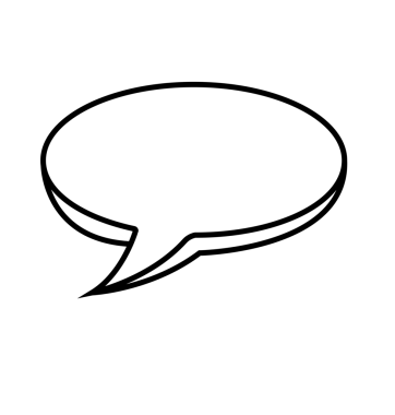 Şeffaf arkaplanda boş beyaz konuşma baloncuğunun dijital png çizimi. Ayrı resim, kopyalama alanı ile iletişim şablonu.