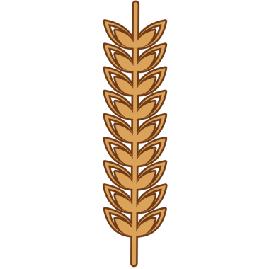 Şeffaf arkaplanda soluk kahverengi bitki motifinin dijital png çizimi. İzole vektör, doğa, tarım ve bitkiler.