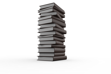 Saydam arkaplan üzerine kitap yığınının dijital png çizimi. İzole görüntü, bilgi ve okuma kavramı.