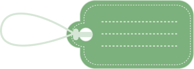 Şeffaf arkaplanda boş etiketin dijital png çizimi. İzole görüntü, perakende ve ticaret konsepti.