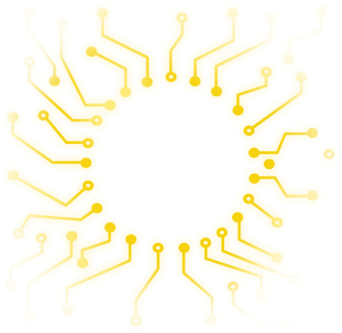 Şeffaf arkaplanda sarı soyut desenlerin dijital png çizimi. Ayrı görüntü, renk ve tasarım arkaplanı.