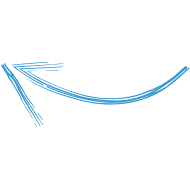 Şeffaf arkaplanda mavi okun dijital png çizimi. İzole görüntü, gelişme ve büyüme kavramı.