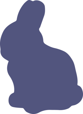 Şeffaf arkaplanda tavşan sembolünün dijital png çizimi. İzole görüntü, paskalya ve sembol kavramı.