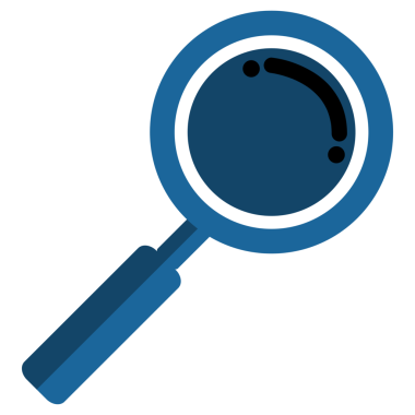 Şeffaf arkaplanda büyüteçin dijital png çizimi. İzole görüntü, bilim ve sembol kavramı.