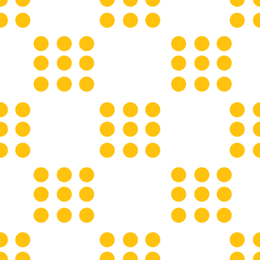Şeffaf arkaplanda sarı noktaların dijital png çizimi. İzole görüntü, şekiller ve kalıp kavramı.