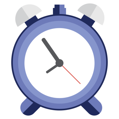 Şeffaf arkaplanda alarm saatinin dijital png çizimi. İzole görüntü, zaman ve sembol kavramı.