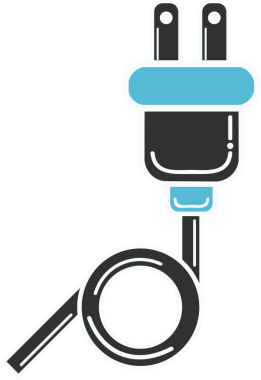 Şeffaf arkaplanı olan kablonun dijital png çizimi. İzole görüntü, teknoloji ve elektrik.