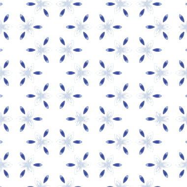 Saydam arkaplanda çoklu mavi çiçek şekillerinin dijital png çizimi. İzole görüntü, doğa ve şablon.