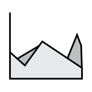 Saydam arkaplan üzerindeki grafik diyagramının dijital png çizimi. İzole imaj, ekonomi ve iş konsepti.