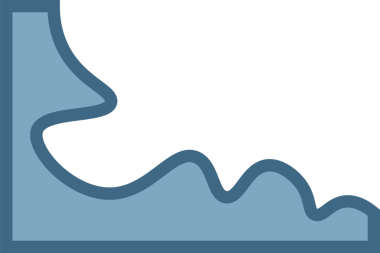 Saydam arkaplanda kopya alanı olan mavi şekillerin dijital png çizimi. İzole görüntü, şekiller ve kalıp kavramı.
