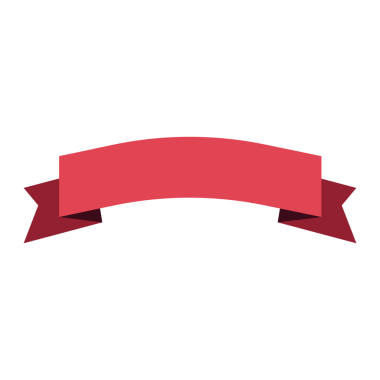 Saydam arkaplanda kopya alanı olan kırmızı kurdelenin dijital png çizimi. İzole görüntü, şekiller ve metin kavramı.