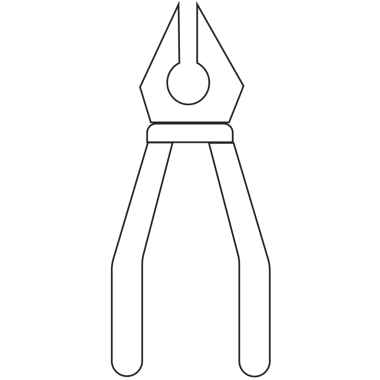 Şeffaf arkaplanda pense sembolünün dijital png çizimi. İzole görüntü, iş ve sembol kavramı.